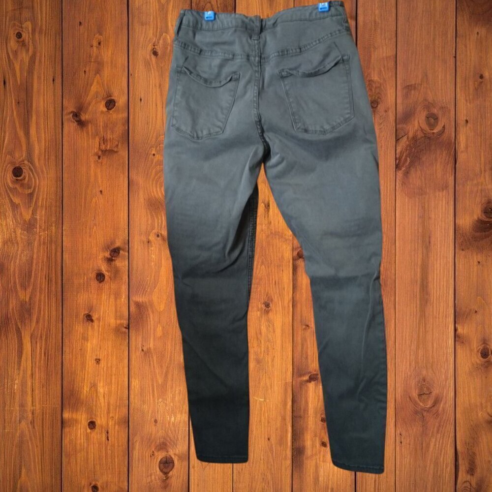 Mossimo Size 4/27 High Rise Jegging Super Stretch Ribbed Green Jeans - Picture 4 of 4
